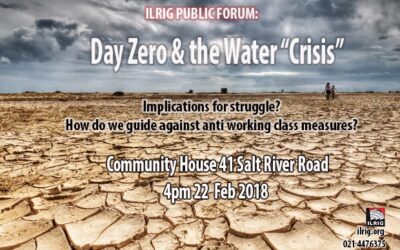Public Forum: Day Zero and the Water Crisis