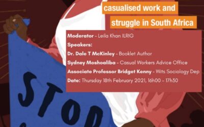 Booklet Launch: Mapping the World of Casualised Work and Struggle in South Africa