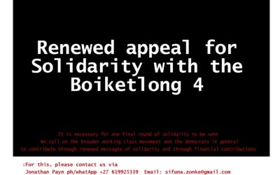 Press Statement: Solidarity with the Boiketlong 4
