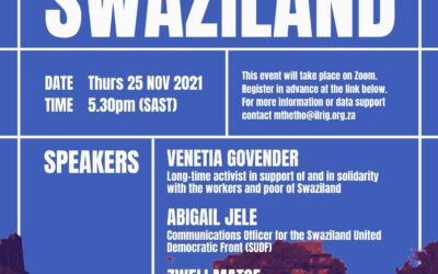 Webinar: The Significance of the Second Wave of Struggle in Swaziland