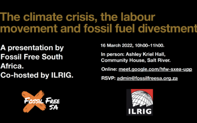[TRAINING] The Climate Crisis, the Labour Movement, and Fossil Fuel Divestment